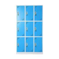 online wholesale metal clothes storage cabinet 9 door locker