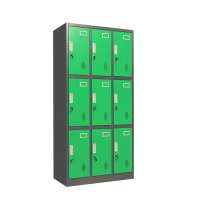 modern cabinet storage furniture colorful steel 9 door locker