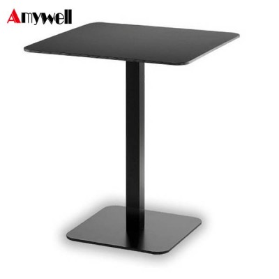 compact laminate phenolic resin hpl black coffee shop table