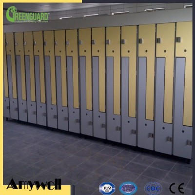 Amywell cheap price Phenolic solid color hpl dampproof golf storage lockers